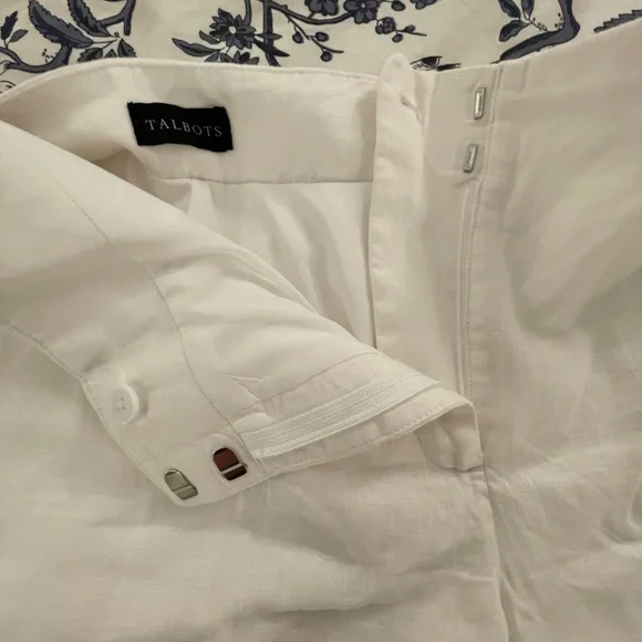 Talbots White Linen Trousers - Picture 10 of 16